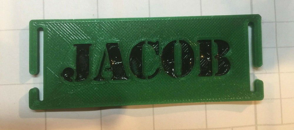 CUSTOM TEXT MOLLE TAGS 3d printed Airsoft