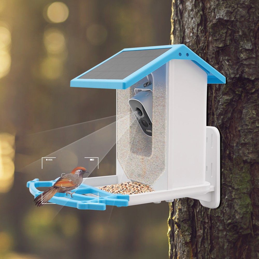 Solar Powered Bird Feeder Bird Feeding Unit With Camera Smart Bird Feeder