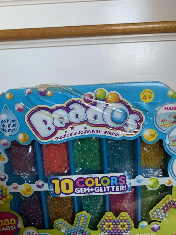 Beados Mega Bead Refill Pack 10 colors Crystal + Solid 2000 Beads!