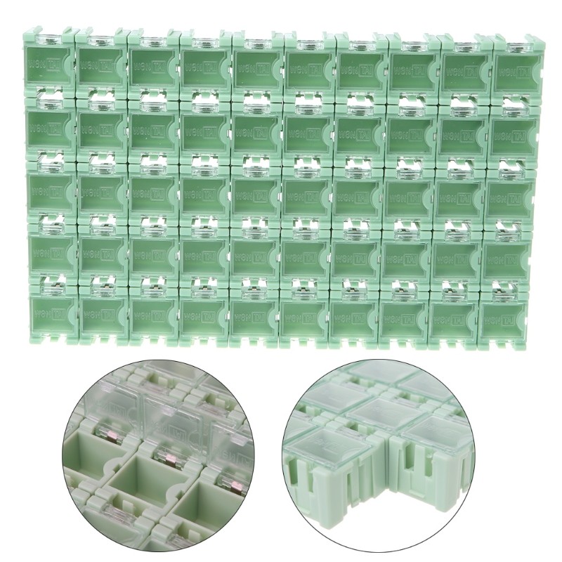 50 Pcs/Set SMT Electronic Component Container Mini Storage Boxes kit