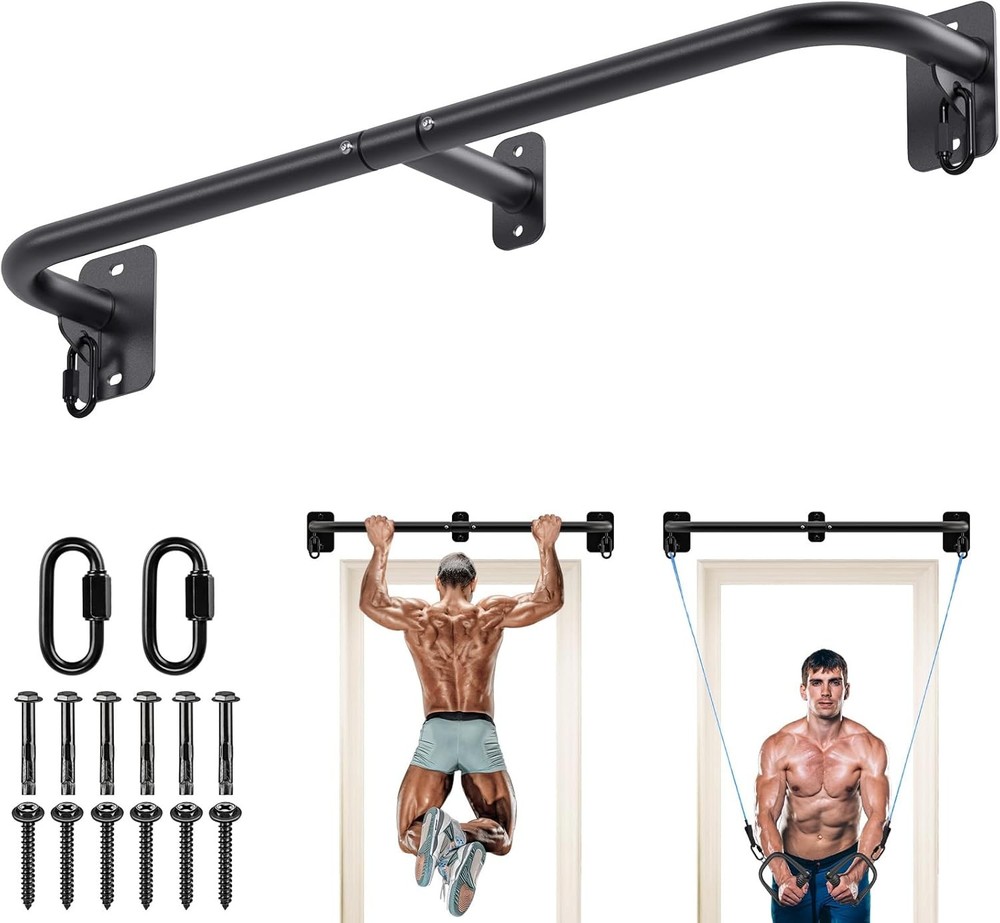 SELEWARE Heavy Duty Wall Mount Pull Up Bar for Home Gym