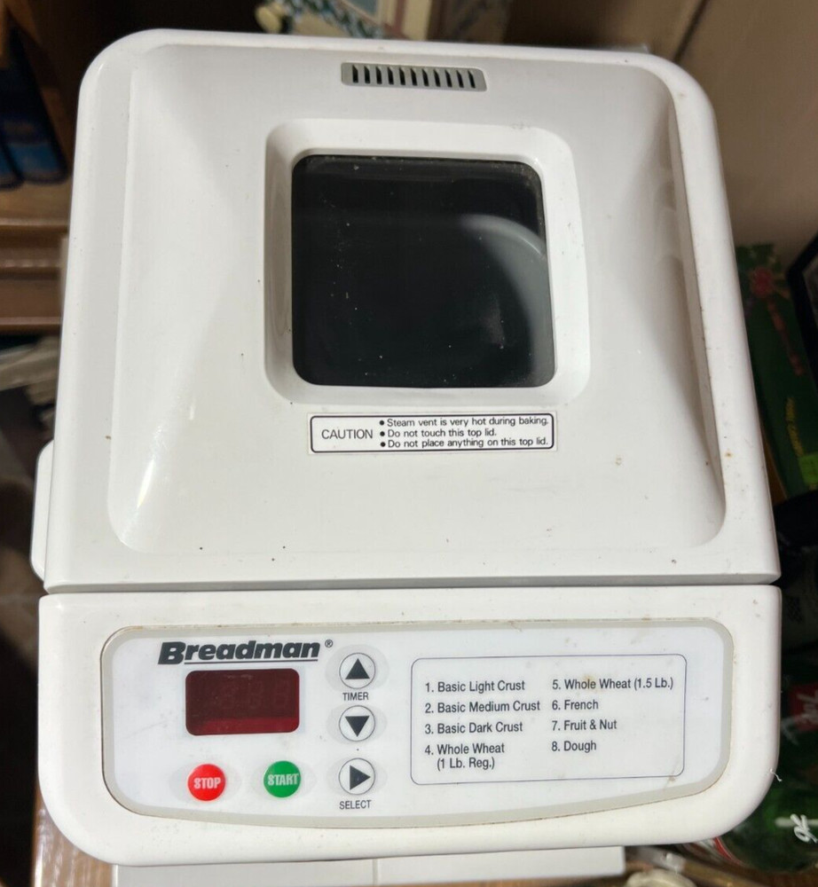 Breadman TR-440 Automatic Bread Maker 1.5 Lb Loaf Homemade Bread Machine