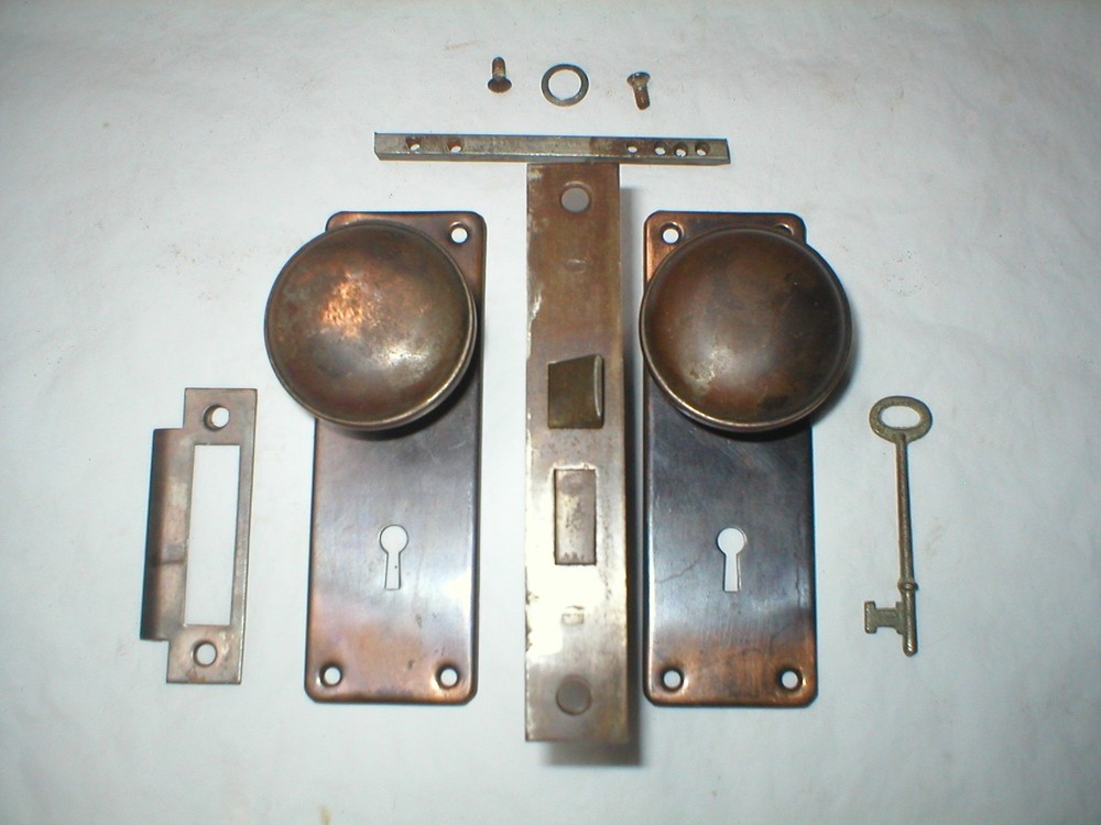 Antique Japanned Door Hardware