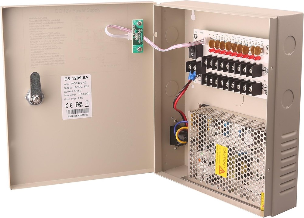 DC12V Regulator CCTV Power Supply Box with 9 Outputs