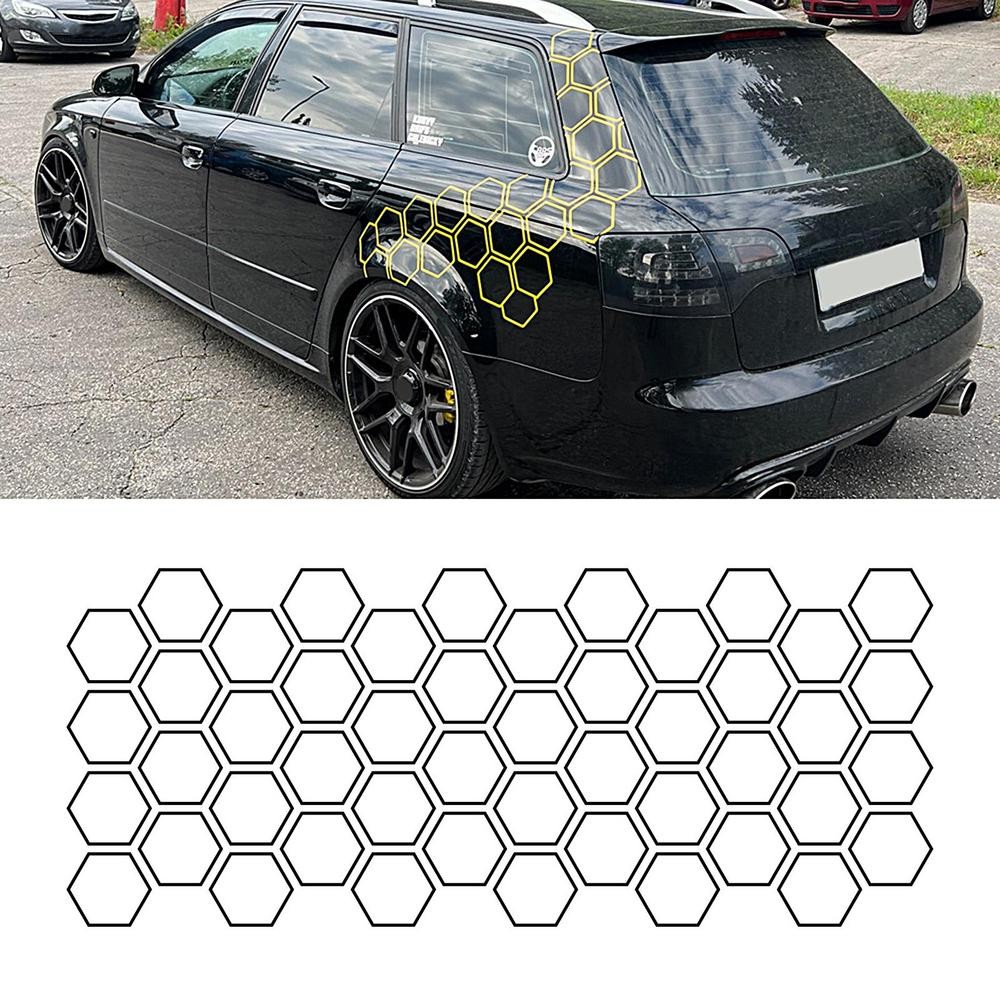Car stickers decals Camouflage kit solid hexagon honeycomb side racing sticker