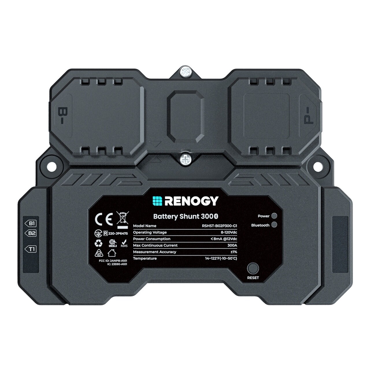 Renogy Battery Shunt 300 Remote Battery Monitoring for Lead Acid LFP Ni-MH