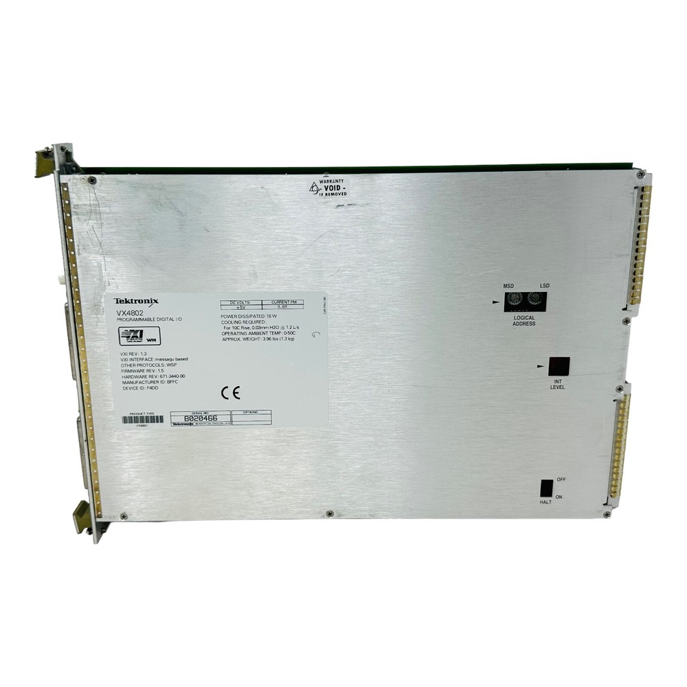 TEKTRONIX VX4802 PROGRAMMABLE DIGITAL I/O VXI MODULE SN B020466