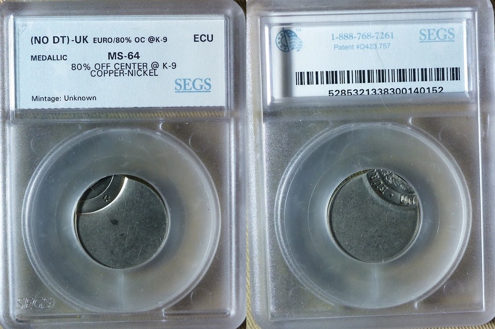 Error:Europa Pattern UK ND 1 Ecu 80% Off Center MS64 CT216
