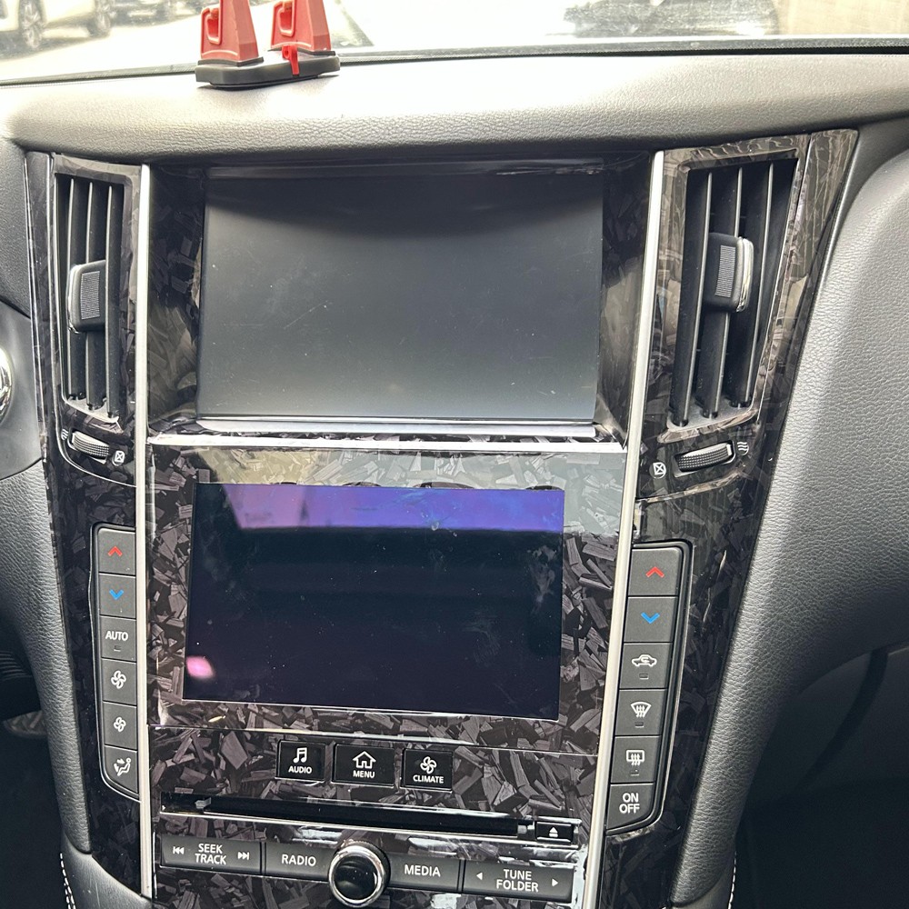 For Infiniti Q50 2014-2022 Forged Carbon Fiber Pattern Interior DIY Trim Decals