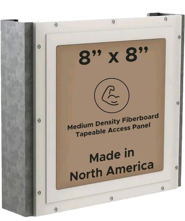Best 8" x 8" Tapeable Wall Access Panel for 5/8" Drywall Primed Frame, Medium...