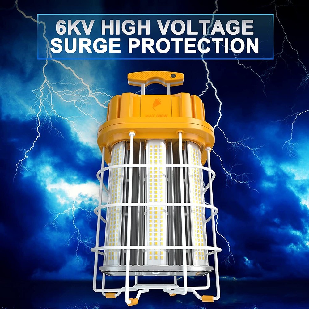 150W LED Temporary Work Light Linkable Constructions Jobsite Lamp 5000K Plug-In
