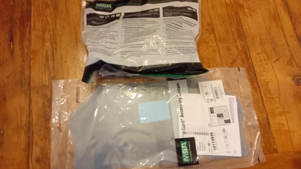 MSA 10187162 Universal Black Face Shield Frame & Visor 10115836 (Clear) Lot