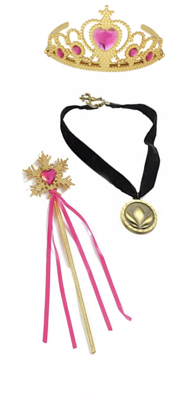 Anna Frozen Princess Green Dress Up Set Girls Costume Fast Shipping