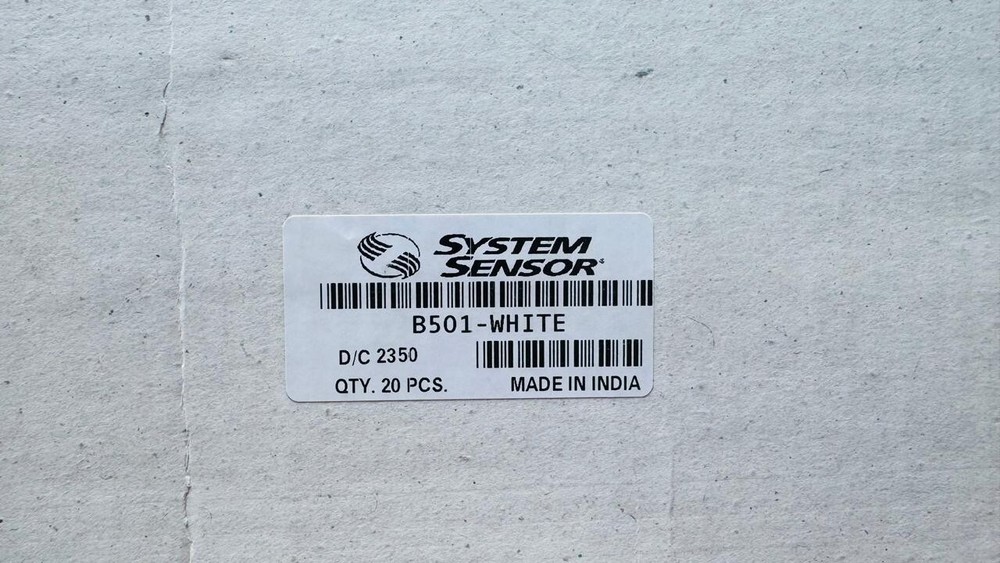 System Sensor B501-WHITE Detector Base B501