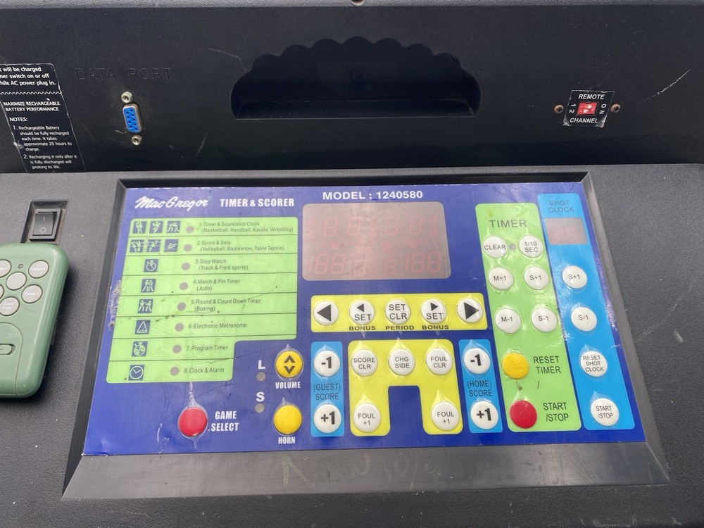MacGregor 1240580 Electronic Scoreboard Timer Scorer w/ Remote | No AC Adapter
