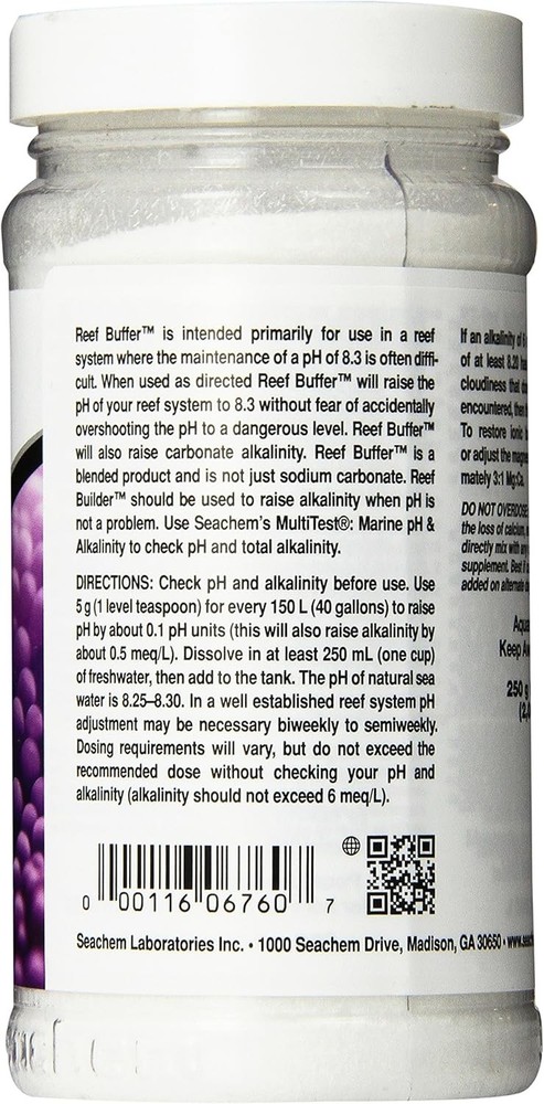Reef Buffer 250g - pH Stabilizer & Carbonate Alkalinity Enhancer for Aquariums