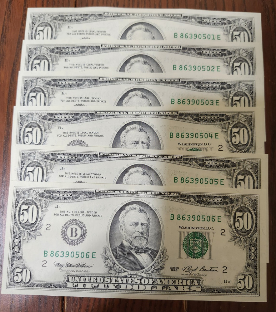 1993 Crisp Uncirculated $50 Dollar Bill Note!