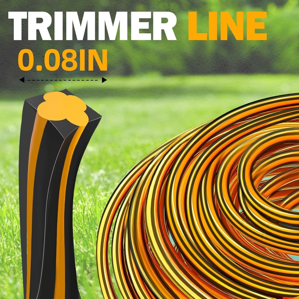 String Trimmer Line Replacement for DEWALT DWO1DT802, Weed Eater String .080-Inc
