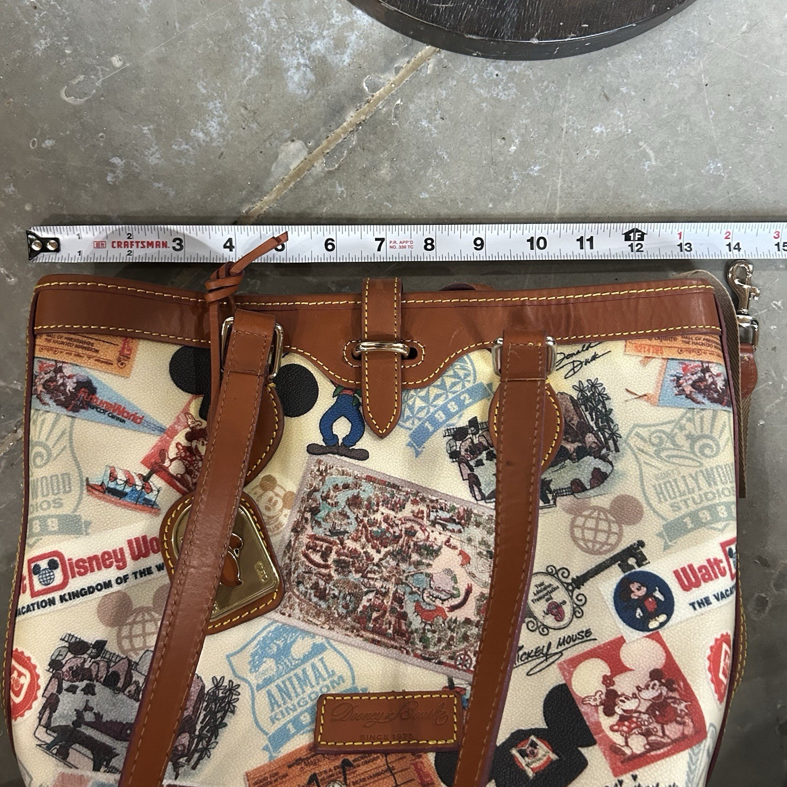 Dooney & Bourke Walt Disney World Anniversary Bucket Shoulder Bag MO293639 Used