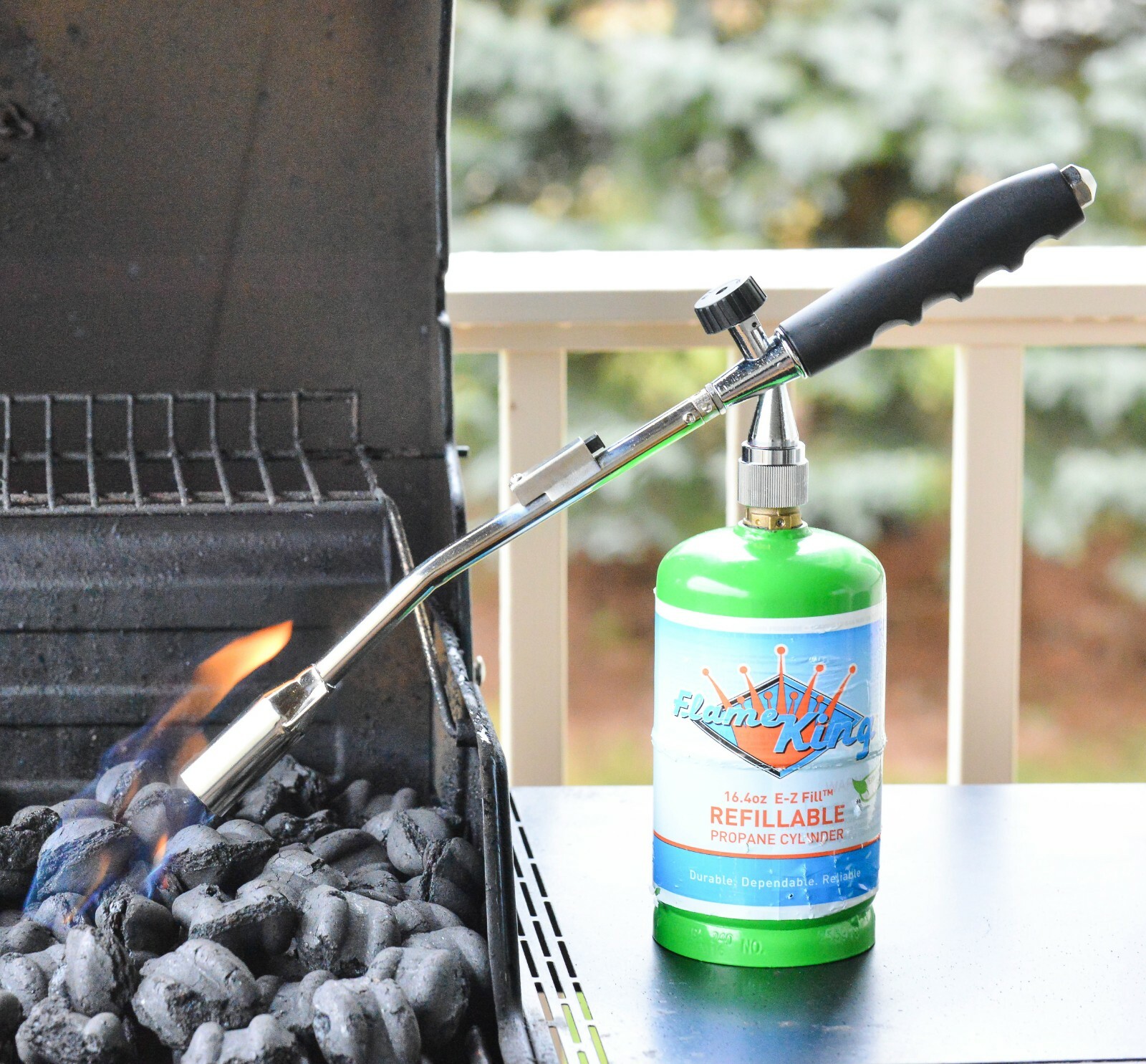 20,000 BTU Handheld Slanted Propane Charcoal Lighter Torch