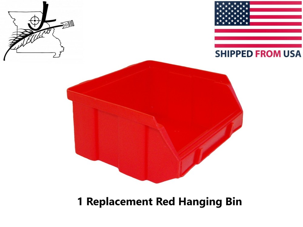 1 Harbor Freight Wall Mount Hanging Storage Bin Replacement Red Small Bin Plasti