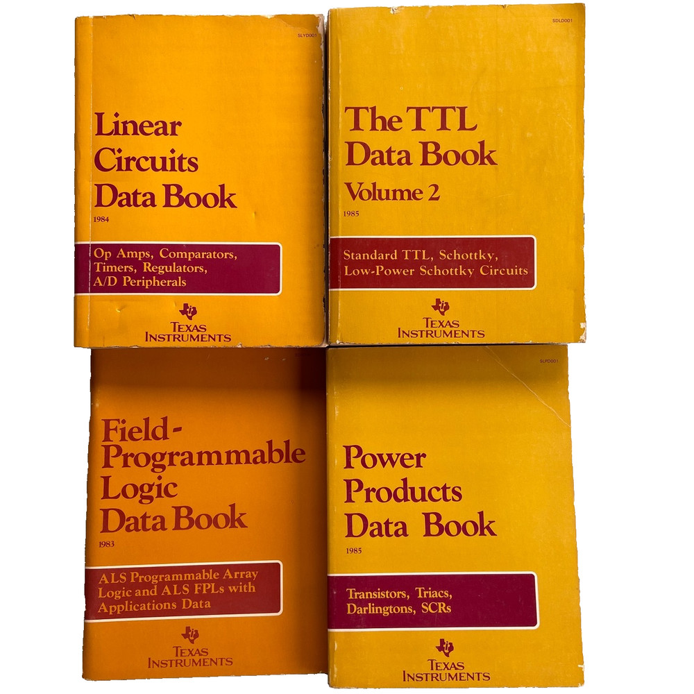 Book Lot Texas Instruments TTL Data V 2 Linear Circuits Field Logic Programmable