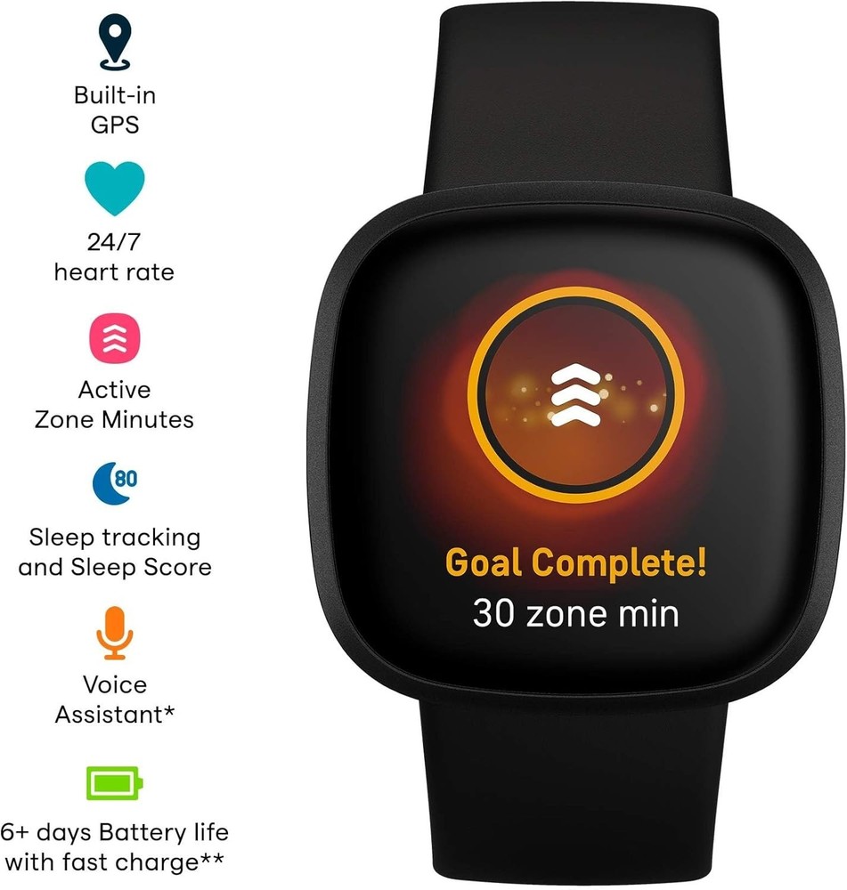 Fitbit Versa 3 Black/Black (FB511BKBK)