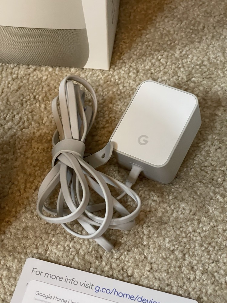 Google Home Assistant Smart Speaker (1st Gen) – White/Gray