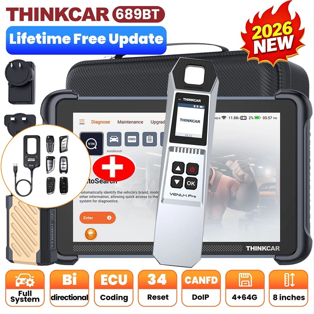 ThinkScan 689BT &THINKTPMS &TKEY101 OBD2 Scanner Diagnostic Key Programmer Tools
