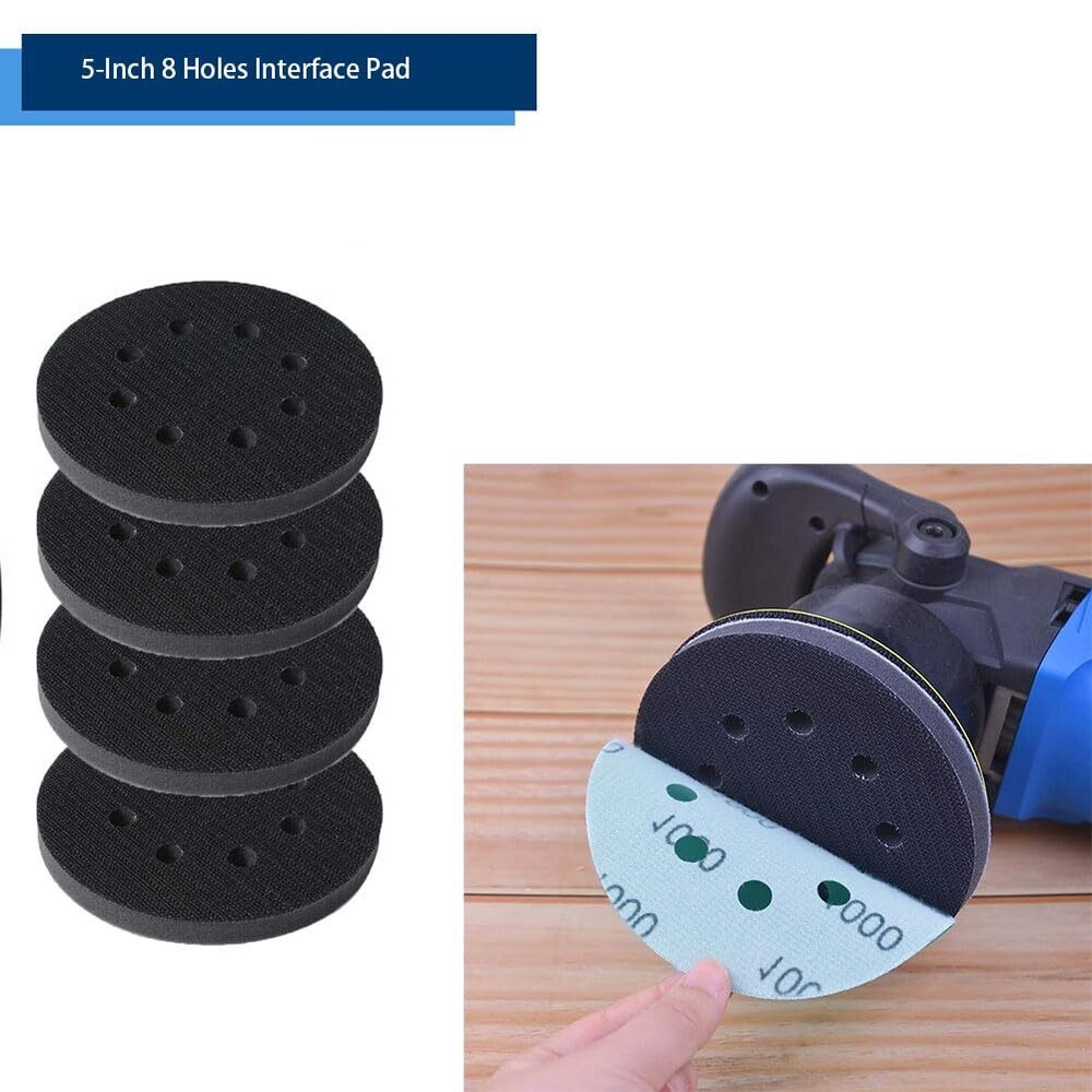 2Pcs 5 inch Hook Loop Soft Foam Interface Sanding Disc Sander Buffer Backing Pad