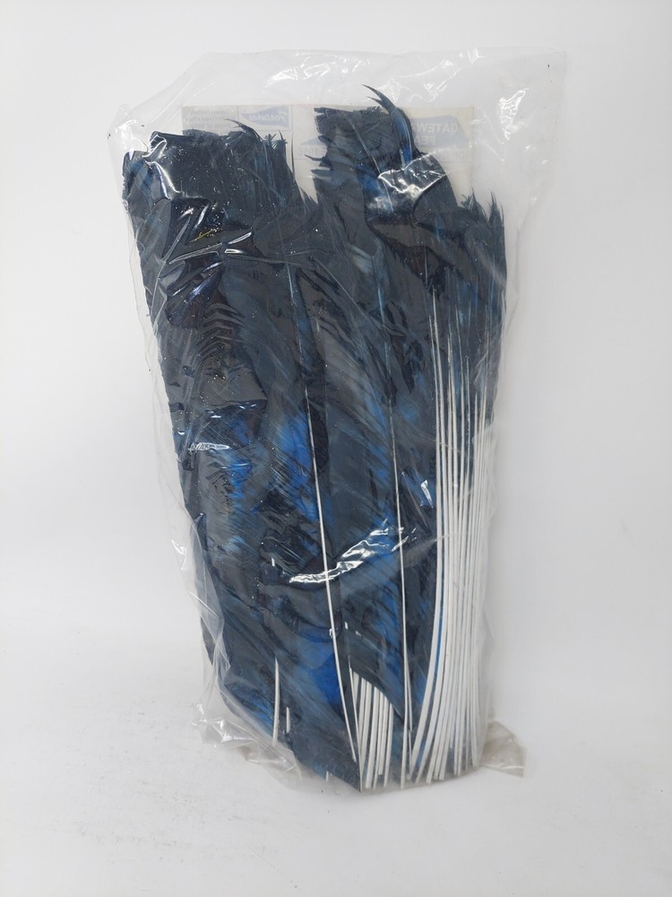 Gateway Feathers FULL LENGTH Tre Blue Right Wing 100 Pack: FLRTBNL-100