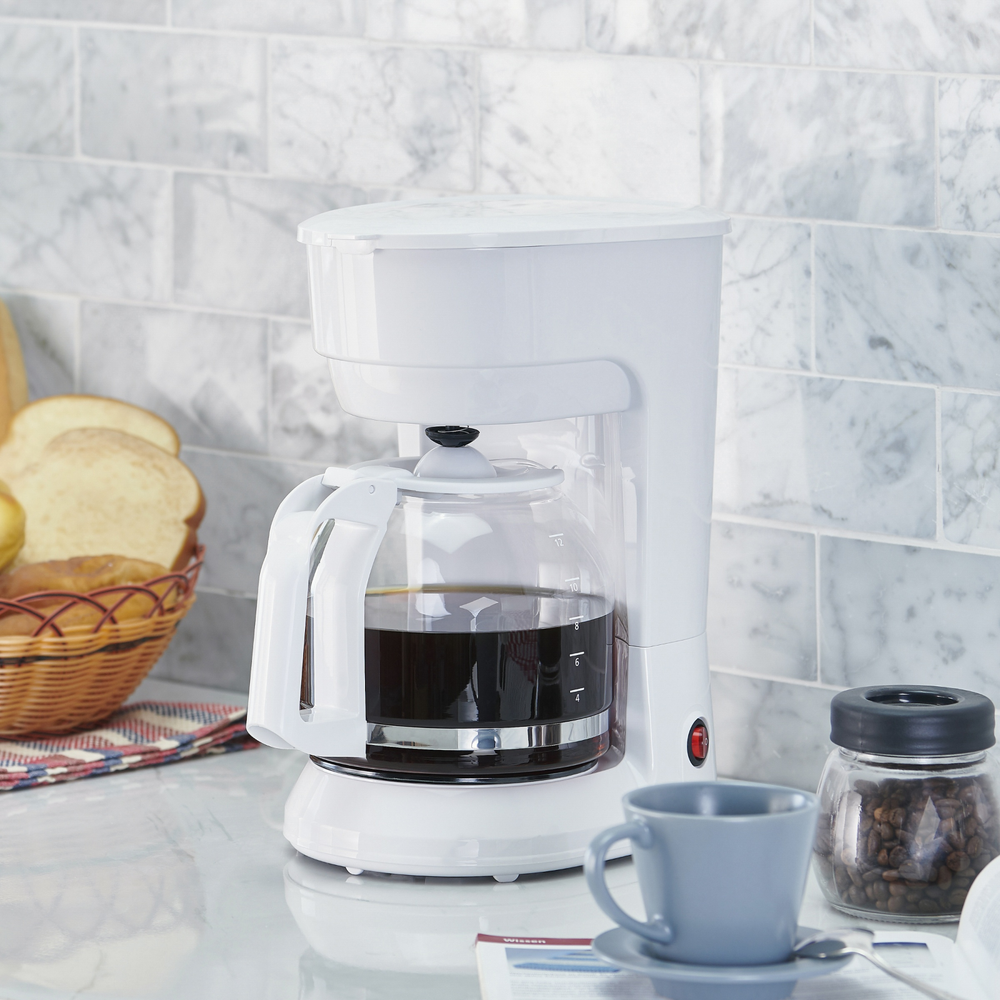 White 12 Cup Drip Coffee Make r, FreeShipping