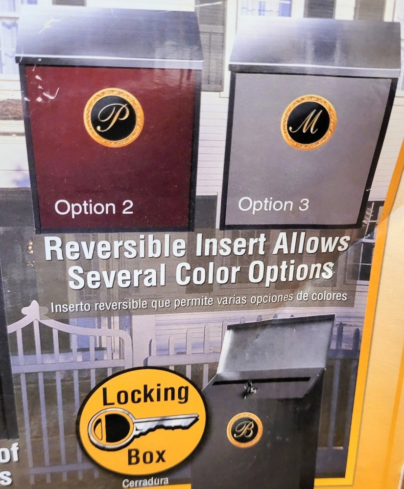 Post Master Steel Wall Mount Mailbox Locking Customizable Colors & Monograms