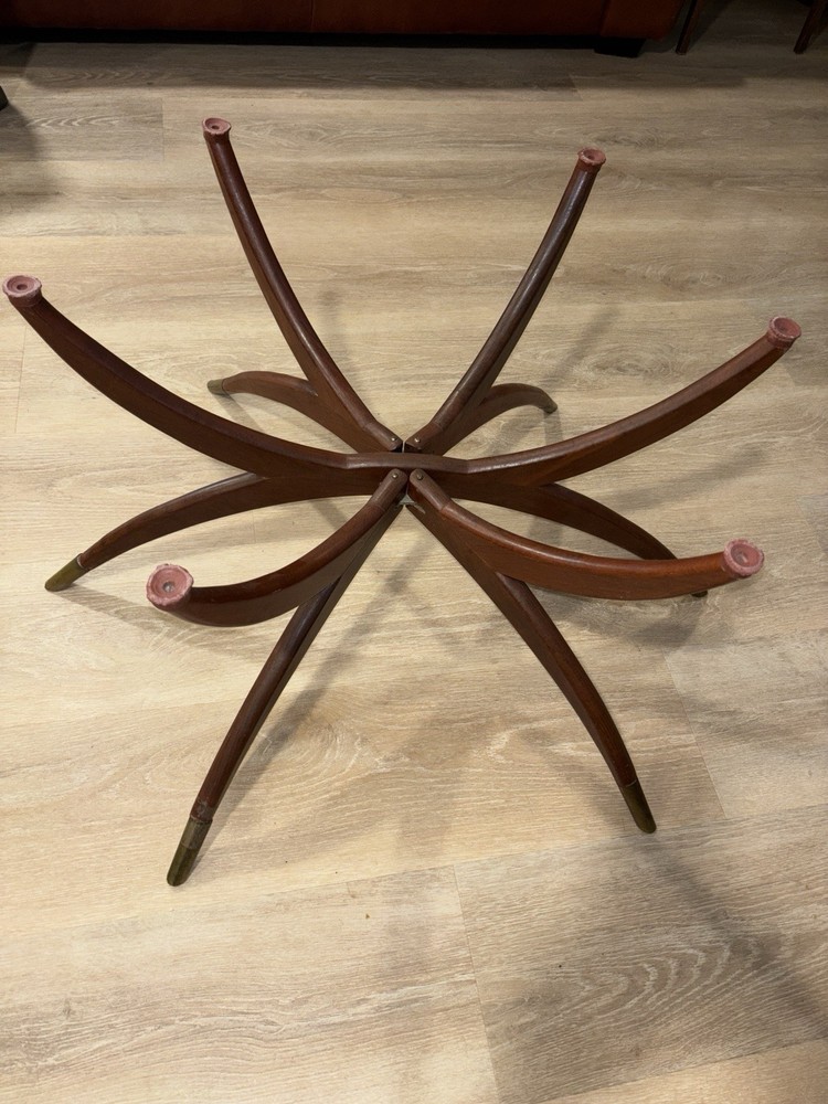 Brass Top MCM Folding Spider Leg Table