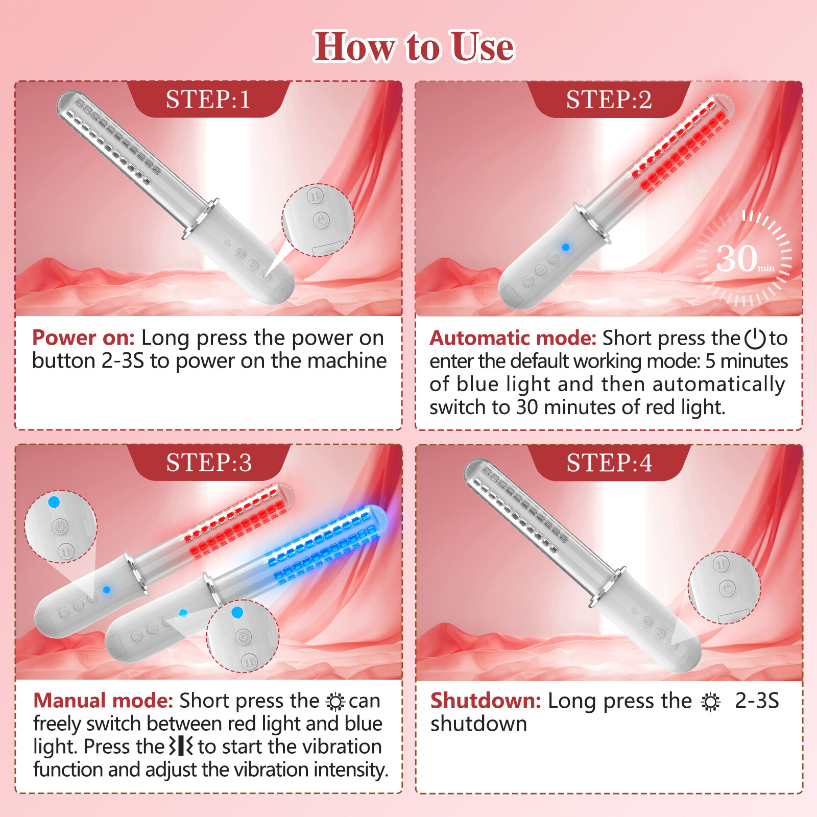 Vaginal Tightening Rejuvenation Wand Cervical Rehab Laser Therapy for Vaginitis