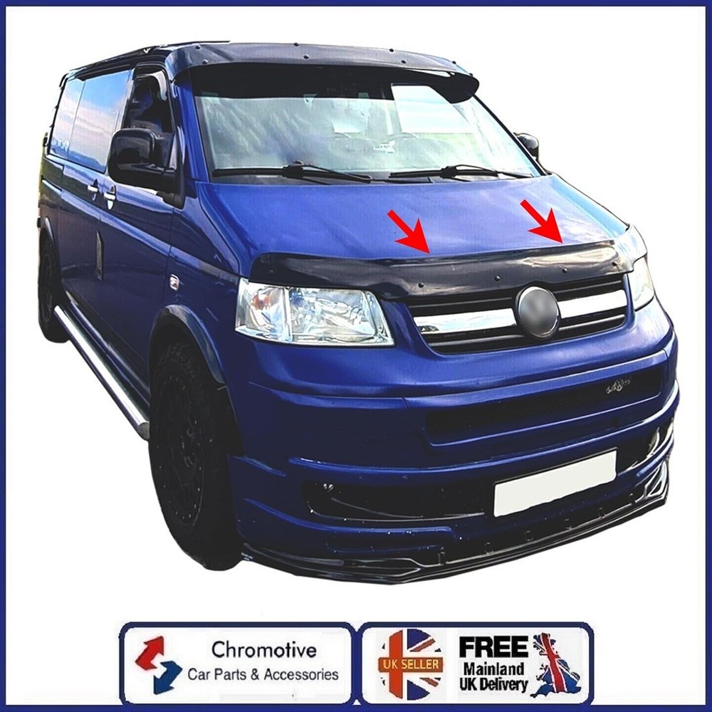 VW TRANSPORTER T5 (2003-2009) Bonnet Protector Bug Guard Wind Stone Deflector