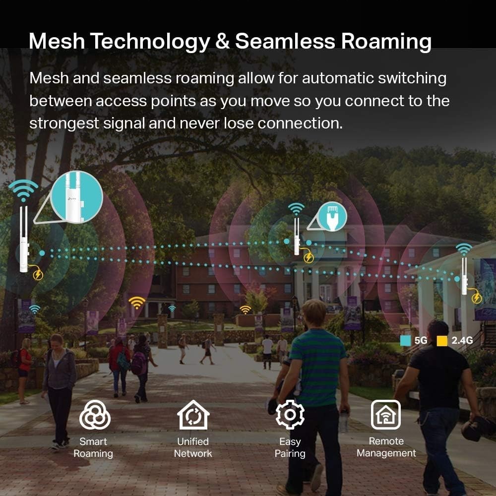 Long Range Outdoor Wi-Fi Access Point - MU-MIMO, Cloud Managed, Free Support