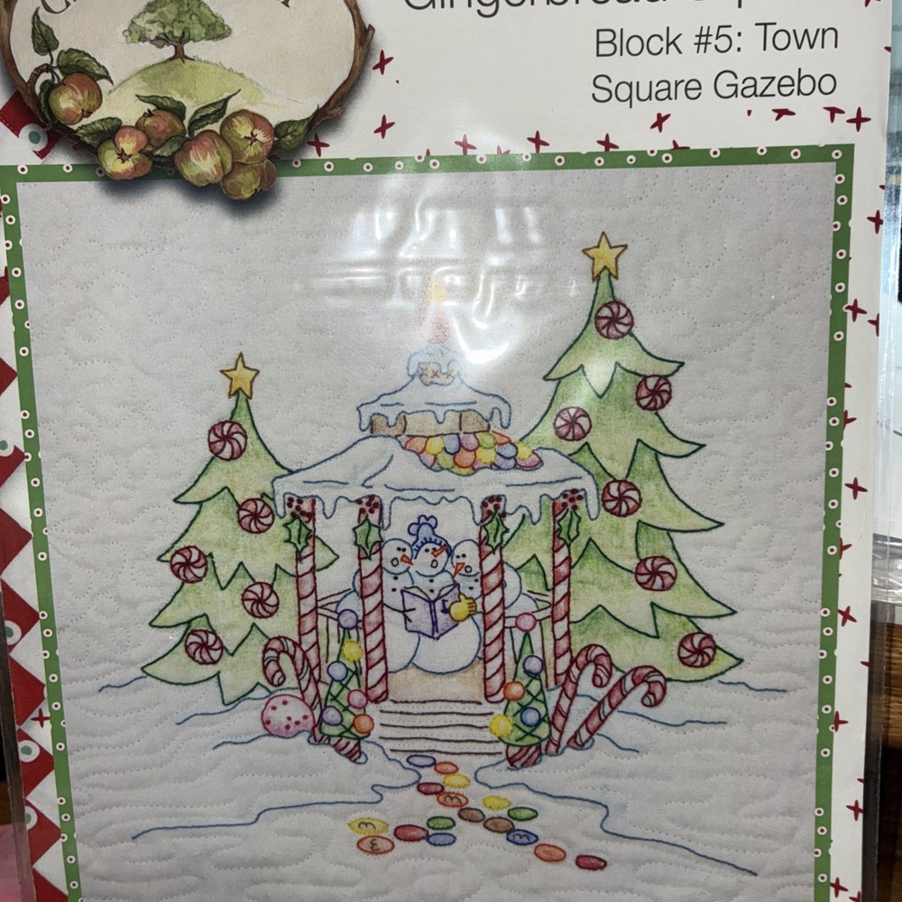 Gingerbread Square Stitching patterns -7 CAH Patterns Pre~owned As Is