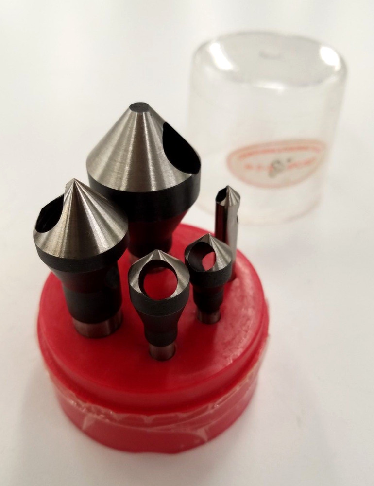 5 PIECE SET, 82°, ZERO FLUTE COUNTERSINK & DEBURRING HSS TOOL SET A016