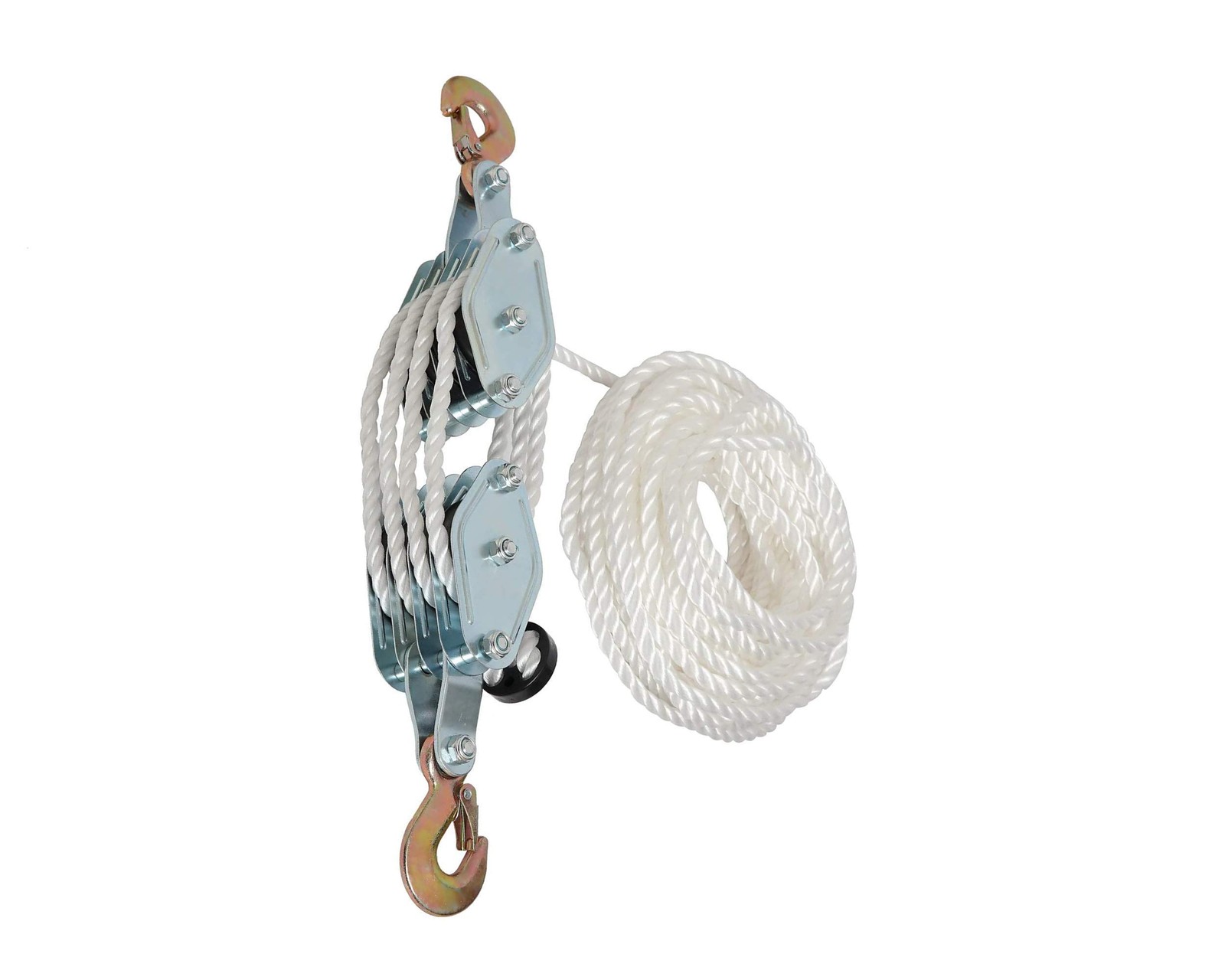 Block and Tackle Pulley System for Lifting Objects - SoB 4000LB Breaking Stre...