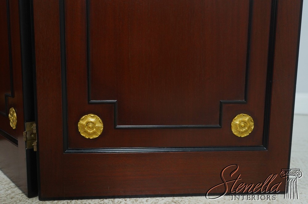 71754: Regency 4 Panel Mahogany Folding Screen Room Divider