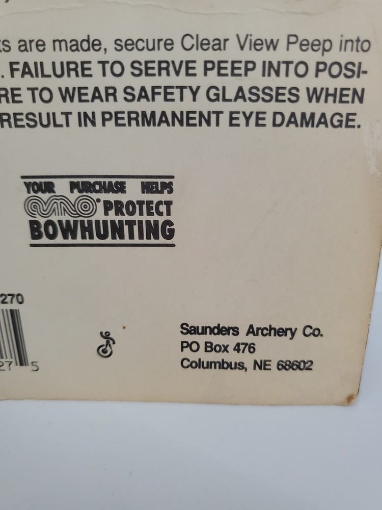 Saunders Archery Company Clear View Peep