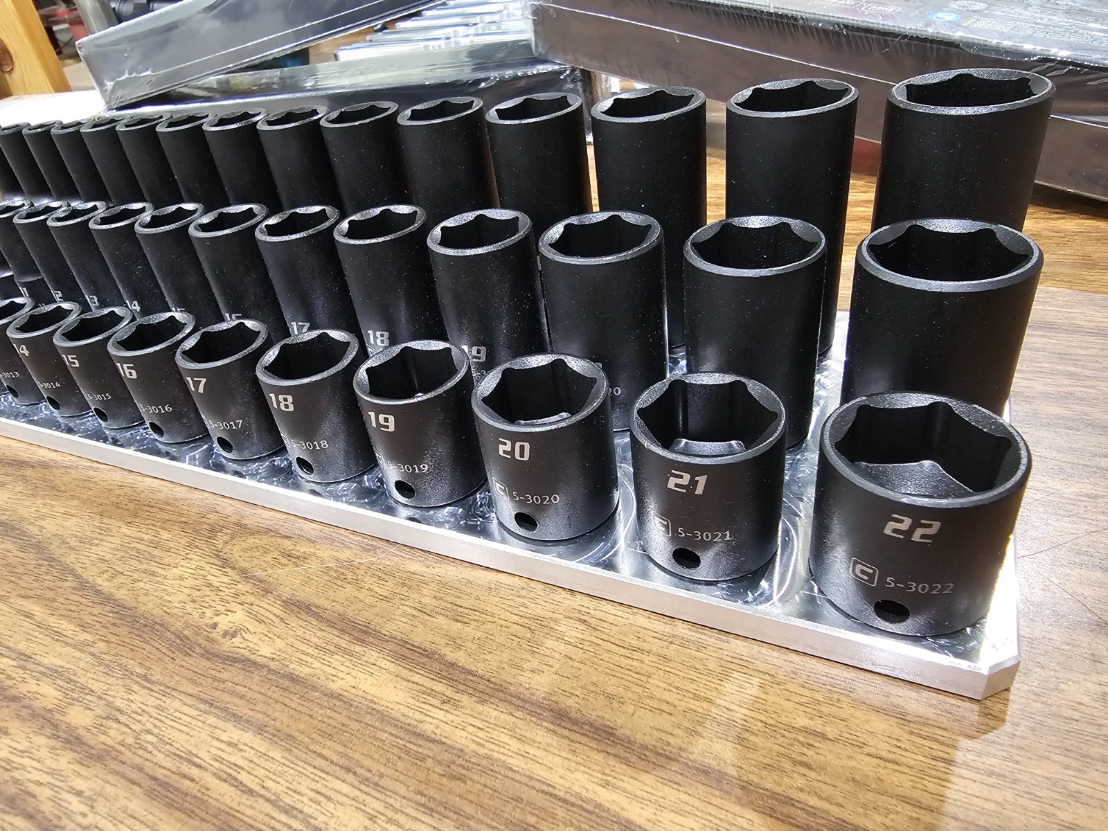 3/8 Drive Socket Organizer 3 Row 8-24 METRIC - TOOLBOX BILLET