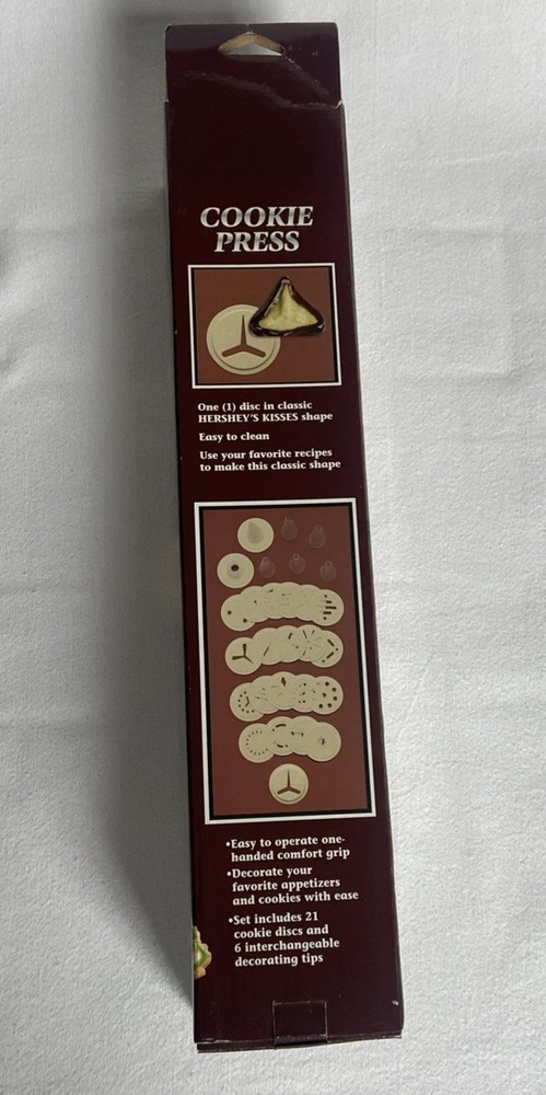 Hershey Kisses Cookie Press Kit 21 Discs 6 Tips Cookie Baking Decorating