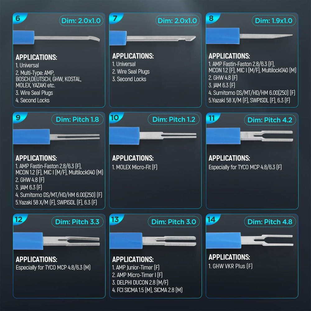 30Pcs Terminal Removal Tool Kit Auto Electrical Pin Removal Tool Pin Extractor