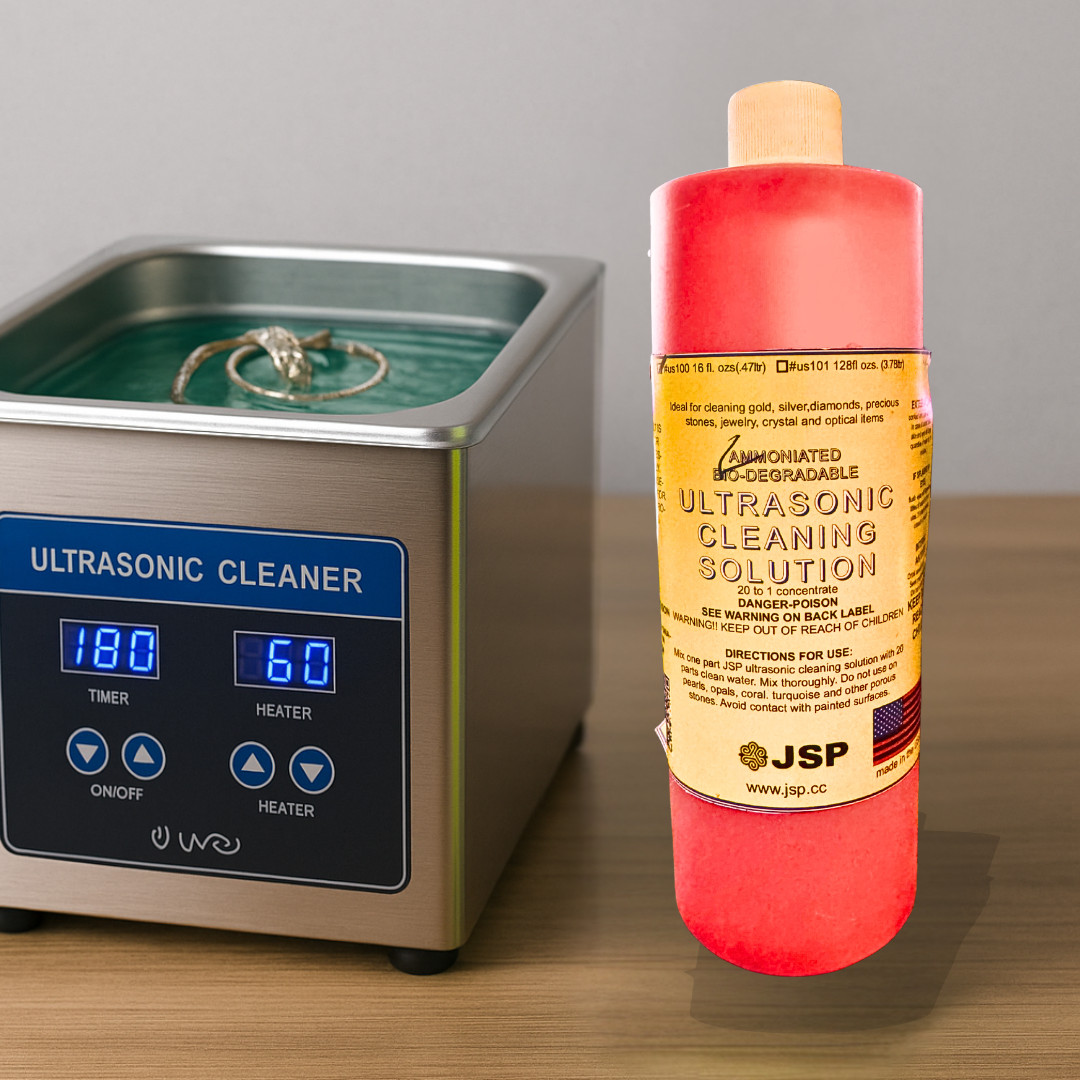 Jewelry Cleaner Solution  Ultrasonic Cleaner Silver Gold Diamond Gemstones JSP