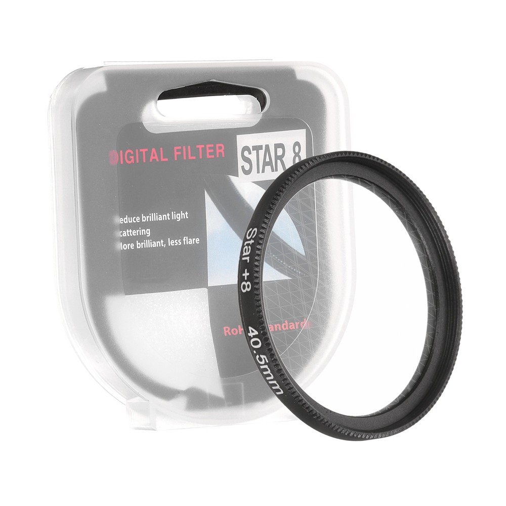40.5mm Star Filter 8 Points Starburst Len Filter Variable Twinkle Effect Black