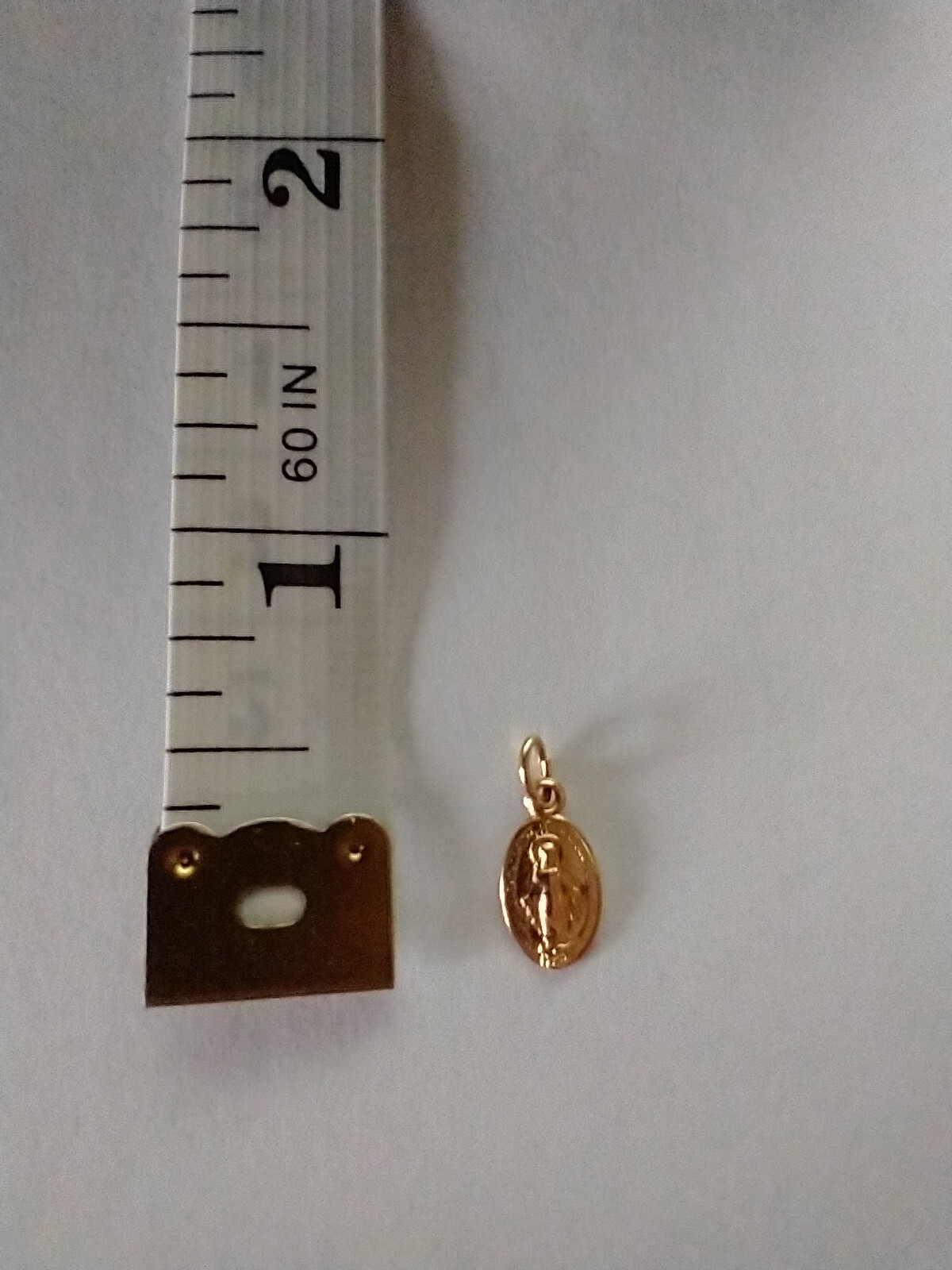 Catholic Very Tiny Small Vintage 14k Gold Miraculous Medal Mary Religious Medal