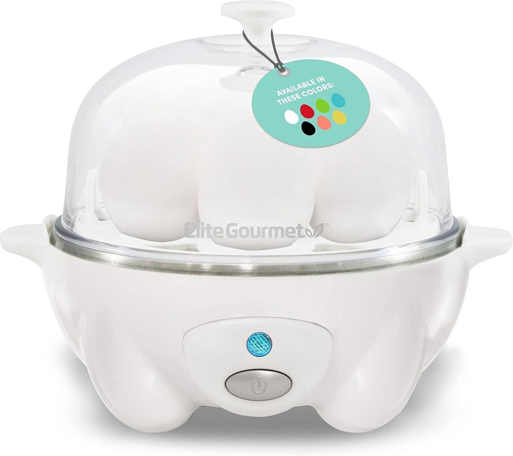 Versatile Electric Egg Maker - Prepare Perfect Eggs with Buzzer and Recipe Guide