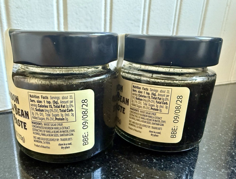 2 Pack Trader Joe’s Bourbon Vanilla Bean Paste 4 oz